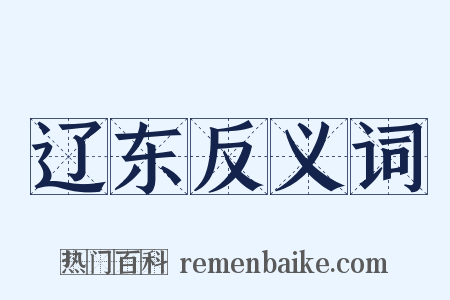 辽东反义词是什么意思的图片